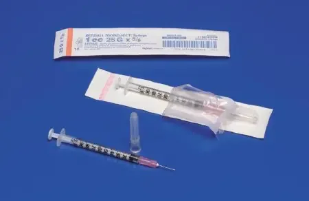 Monoject – Tuberculin Syringe with Needle 1 mL 25 Gauge 5/8 Inch Regular Wall NonSafety – 1180125158