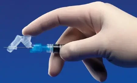 Monoject Magellan – Syringe with Hypodermic Needle 3 mL 25 Gauge 1 Inch Regular Wall Sliding Safety Needle – 8881833510