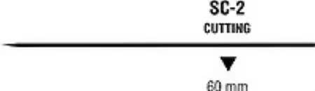 Monosof~Dermalon – Suture with Needle Nonabsorbable Uncoated Black Suture Monofilament Nylon Size 2 – 0 30 Inch Suture 1-Needle 60 mm Length Straight Conventional Cutting Needle – SN-628
