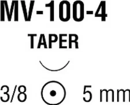 Monosof~Dermalon – Suture with Needle Nonabsorbable Uncoated Black Suture Monofilament Nylon Size 9 – 0 5 Inch Suture 1-Needle 5 mm Length 3/8 Circle Taper Point Cutting Needle – N-2533