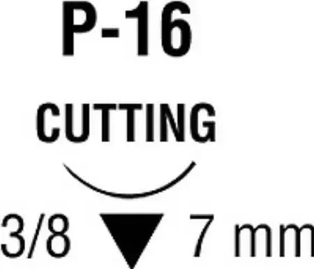 Monosof~Dermalon – Suture with Needle Nonabsorbable Uncoated Black Suture Monofilament Nylon Size 7 – 0 18 Inch Suture 1-Needle 7 mm Length 3/8 Circle Reverse Cutting Needle – SN-1647G