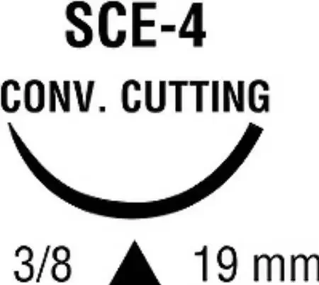 Monosof~Dermalon – Suture with Needle Nonabsorbable Uncoated Blue Suture Monofilament Nylon Size 4 – 0 18 Inch Suture 1-Needle 19 mm Length 3/8 Circle Conventional Cutting Needle – 88861742-31
