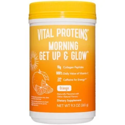 Morning Get Up & Glow Collagen Powder with Vitamin C – Orange (9.3 oz. / 20 Servings)
