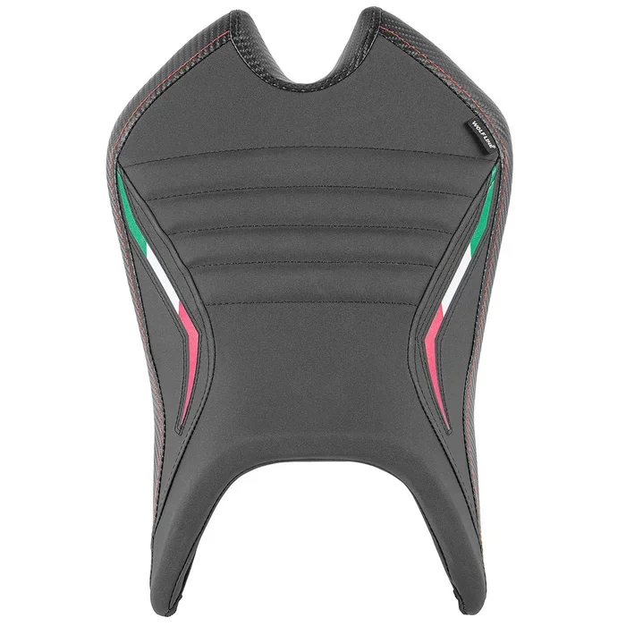 Motorcycle Leather Rider Saddle Solo Front Driver Seat Cushion Pillion Pad Compatible with RS 660 RS660 2020 2021 2022 2023 2024, Black