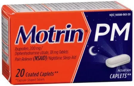 Motrin PM – Night Time Pain Relief 200 mg Strength Capsule – 30300450563201