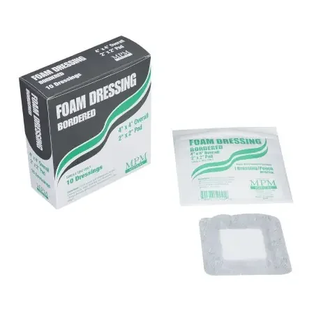 MPM Medical – Foam Dressing 4 X 4 Inch Square Adhesive with Border Sterile – MP00500