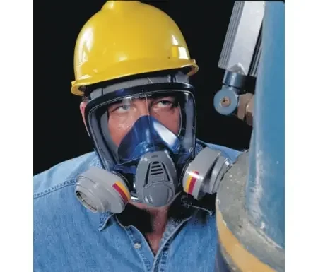 MSA Advantage – Reusable Respirator Industrial Full Face Adjustable Head Strap Large Gray / Blue – 3PB94