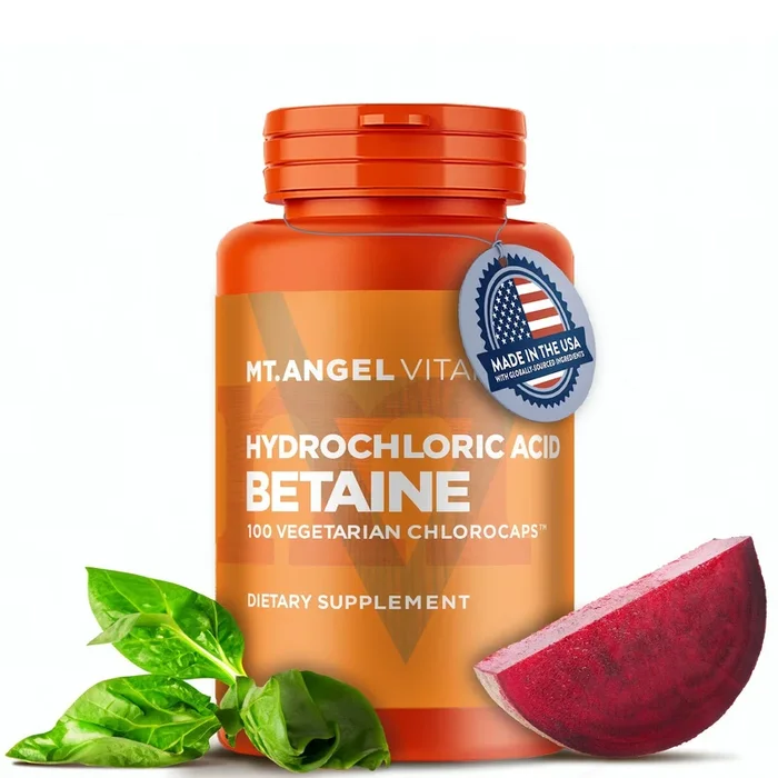 Mt. Angel Vitamins Betaine HCl 500 Capsule