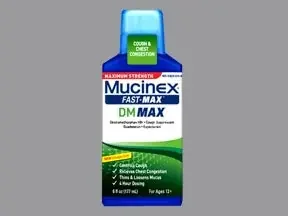 Mucinex Fast-Max DM Max – Cold and Cough Relief 400 mg – 20 mg / 20 mL Strength Liquid 6 oz. – 63824001966