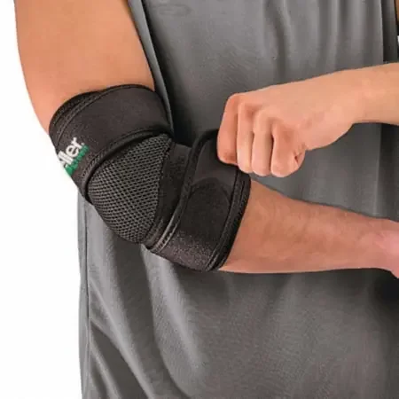 Mueller – Elbow Support One Size Fits Most Pull-On Left or Right Elbow 7 to 15 Inch Circumference – 081564780