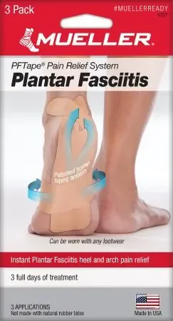 Mueller PFTape – Plantar Fasciitis Tape Rayon / Adhesive Tan NonSterile – 6327