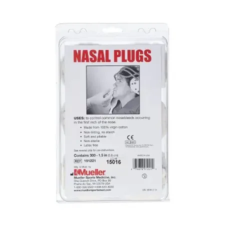 Mueller Sports Medicine – Nasal Packing Cotton Non-impregnated 1-1/2 Inch NonSterile – 191221