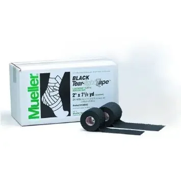 Mueller Tear-Light – Athletic Tape Easy Tear Elastic Adhesive 2 Inch X 7-1/2 Yard Black NonSterile – 130642