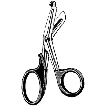 Multi-Cut – Utility Scissors Sklar 7-1/2 Inch Length OR Grade Stainless Steel / Plastic Finger Ring Handle Angled Blunt Tip / Blunt Tip – 11-1283