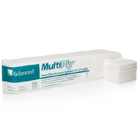 MultiPly – Nonwoven Sponge Polyester / Rayon 8-Ply 2 X 2 Inch Square NonSterile – 300637