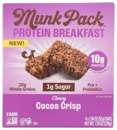 Munk Pack Bar Protein Cocoa Crisp–4 Bars