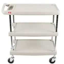 myCart – Utility Cart Plastic 18-5/16 X 31-7/16 X 35-3/8 Inch Gray 16 X 27 Inch – MY1627-34G