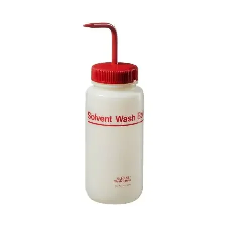 Nalgene – Safety Wash Bottle Solvent Label / Fluorinated HDPE / Polypropylene 500 mL (16 oz.) – 2421-0500