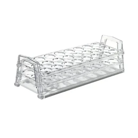 Nalgene – Storage Test Tube Rack 24 Place 25 to 30 mm Tube Size Clear 4-1/2 X 12-1/2 Inch – 5929-0030