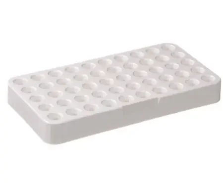 Nalgene CryoTube – 5 X 10 Array Cryogenic Vial Holder 50 Place 1.2 / 2 / 5 mL Vial Size Gray 1 X 4-1/8 X 7-7/8 Inch – 66008-783