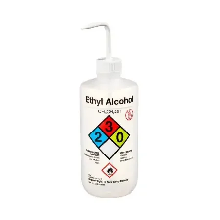Nalgene Right-to-Know – Safety Wash Bottle Ethyl Alcohol Label / Narrow Mouth LDPE / Polypropylene 500 mL (16 oz.) – 2425-0502