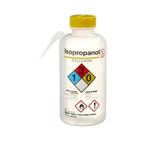 Nalgene Right-to-Know – Safety Wash Bottle Isopropanol Label / Vented LDPE / Polypropylene 500 mL (16 oz.) – 2436-0504