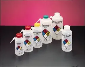 Nalgene Vented Unitary Right-to-Know – Safety Wash Bottle Labeled / Narrow Mouth LDPE 500 mL (16 oz.) – 03-409-20D