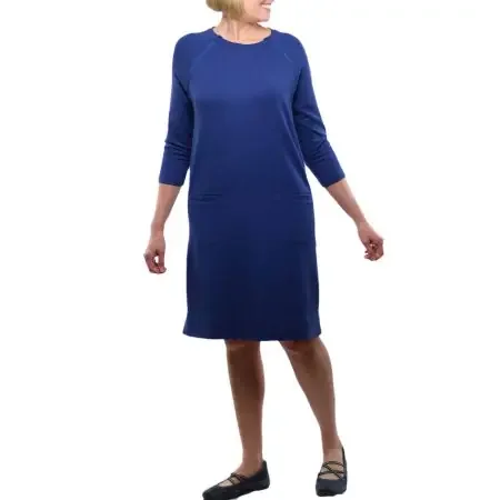 Narrative Apparel – Dress 3/4 Raglan Sleeve Bright Navy Large – WDBDZ0424