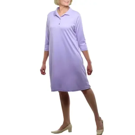 Narrative Apparel – Polo Dress 3/4 Sleeve Lilac Small – WDBPS0210