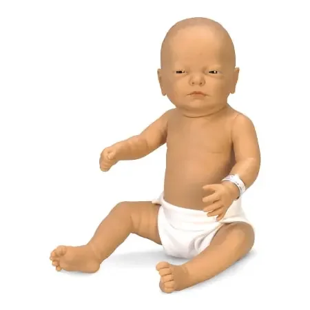Nasco – Newborn Manikin Full Body / Light Skin Tone Male Newborn 5 lbs. Fabric / Vinyl – SB17156H