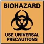 National Marker – Door Sign Caution Biohazard Use Universal Precautions – 18999760