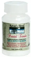 National Vitamin Company – Prenatal Vitamin Supplement Vitamin A / Ascorbic Acid / Vitamin D / Vitamin E 4000 IU – 100 mg – 400 IU – 11 IU Strength Tablet 100 per Bottle – 54629005201
