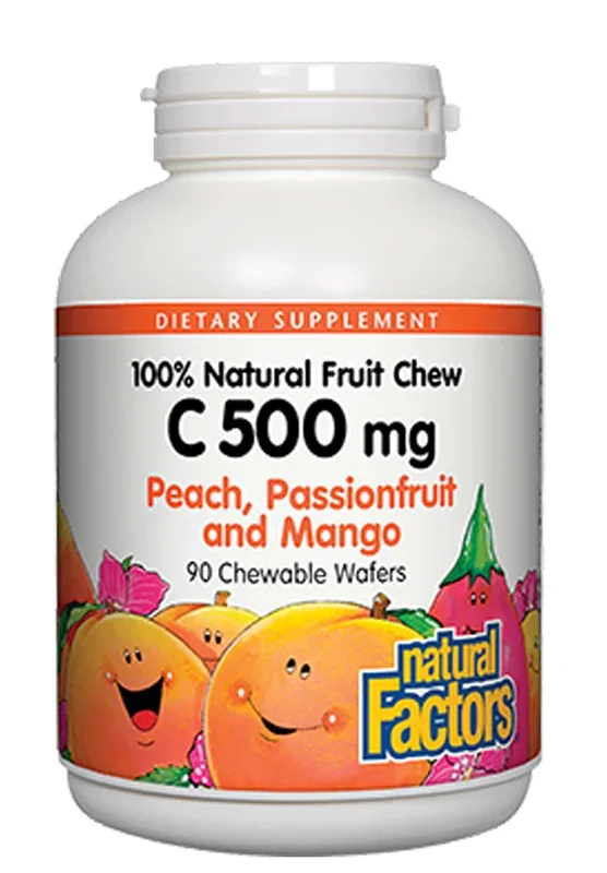 Natural Factors C 500 mg Peach, Passionfruit, Mango