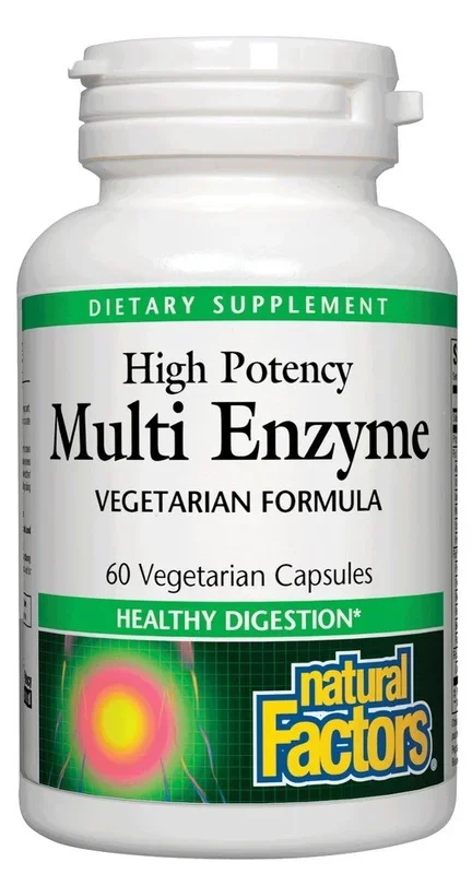 Natural Factors Multi Enzyme Vegetarian Formula 60 VegCap