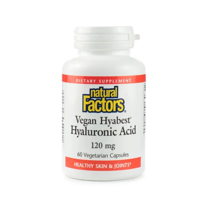 Natural Factors Vegan Hyabest Hyaluronic Acid 120mg Capsules