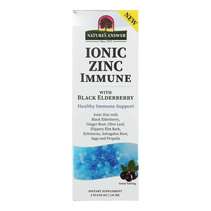 Nature’s Answer – Ionic Zinc Immune with Black Elderberry – 4 fl. oz.