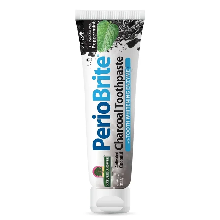Nature’s Answer Periobrite Activated Charcoal Peppermint Toothpaste 4 oz Paste