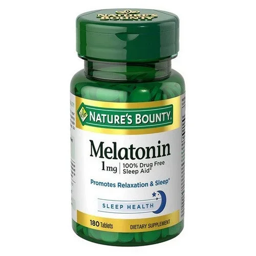 Nature’s Bounty, Nature’s Bounty Melatonin Natural Sleep Aid, 1 mg, 24 X 180 Tabs
