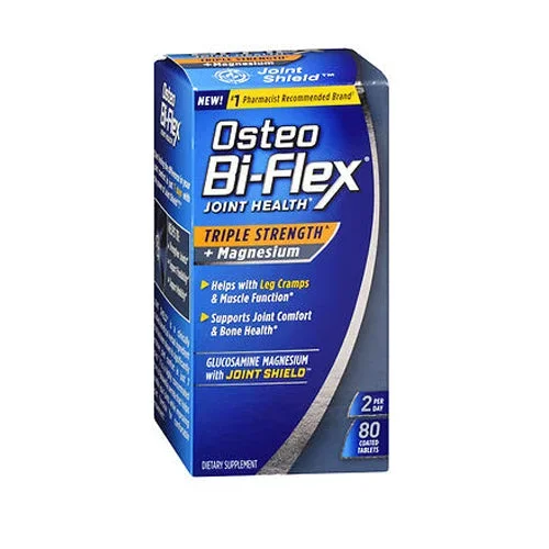 Nature’s Bounty, Osteo Bi-Flex Joint Health Triple Strength + Magnesium Coated, 80 Tabs
