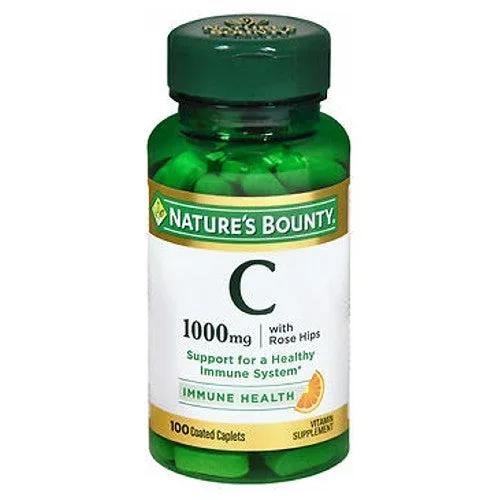 Nature’s Bounty, Vitamin C Plus Rose Hips, 1000 mg, 24 X 100 Caplets