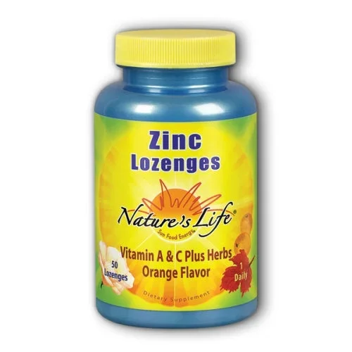 Nature’s Life, Zinc Lozenges, 12.5 mg, Orange Mint 50 lozenges