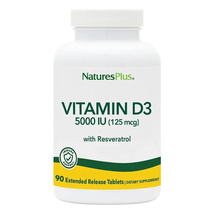 Nature’s Plus Ultra Vitamin D3 5000 IU With 25 mg Trans-Resveratrol 90 Tablet