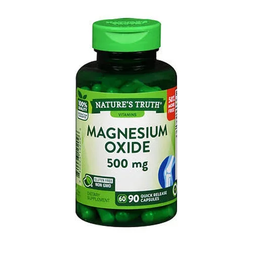 Nature’s Truth, Magnesium Oxide Quick Release Capsules, 500 Mg, 90 Caps