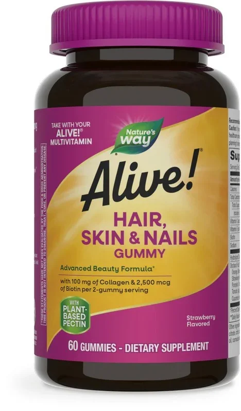 Nature’s Way Alive! Hair, Skin & Nails Gummies 60 Gummy
