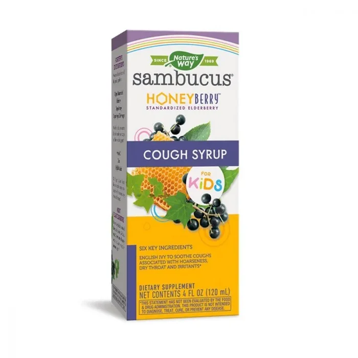 Nature’s Way Sambucus HoneyBerry Cough Syrup for Kids 4oz