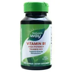 Nature’s Way Vitamin B1 High Potency Thiamin HCl (100mg) 100 caps