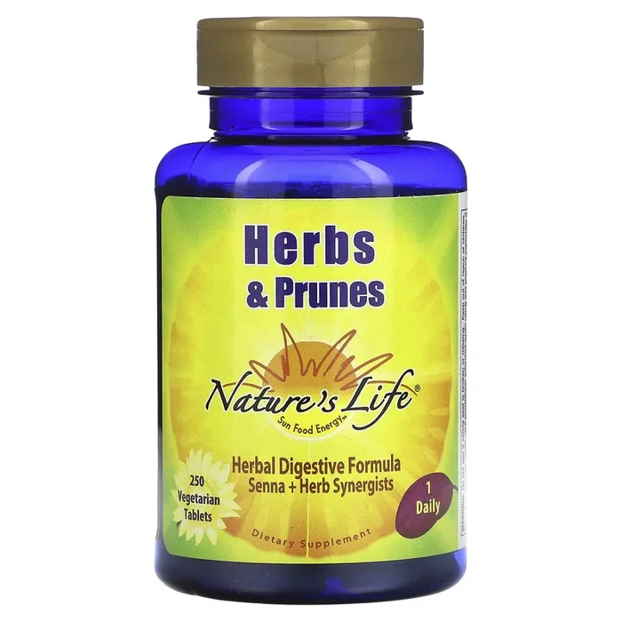 Nature’s Life, Herbs & Prunes, 250 Vegetarian Tablets