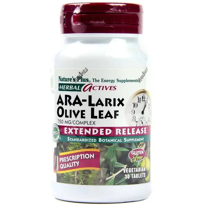 Nature’s Plus, Ara-Larix Olive Leaf Extended Release, 30 Vegetarian Tablets