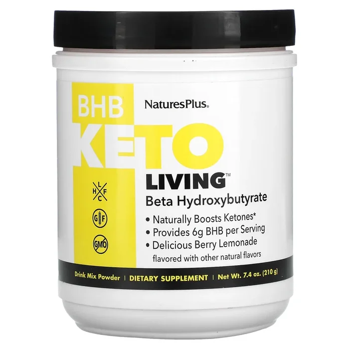 Nature’s Plus, BHB Keto Living, Berry Lemonade, 7.41 Oz