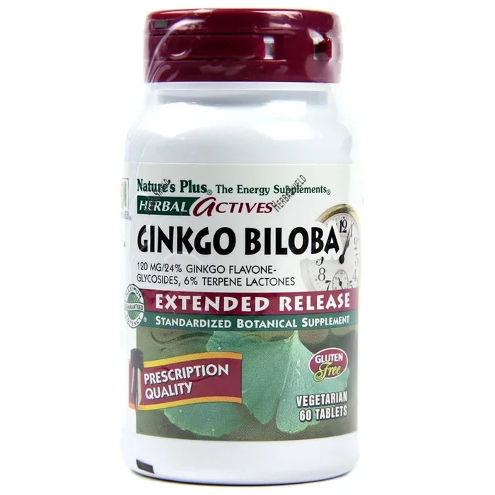 Nature’s Plus, Ginkgo Biloba Extended Release 120 mg, 60 Tablets